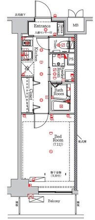 住吉駅 徒歩12分 7階の物件間取画像